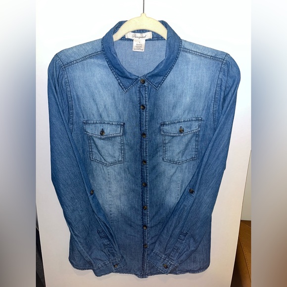 Denim Style Top - Picture 1 of 7